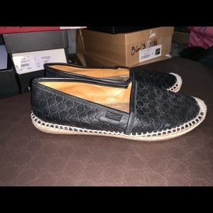 Gucci Black Microguccissima Espadrilles
